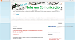 Desktop Screenshot of jobsemcomunicacao.blogspot.com