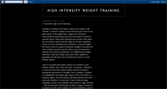 Desktop Screenshot of highintensityweightlifting.blogspot.com