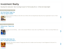 Tablet Screenshot of investmentrealty.blogspot.com