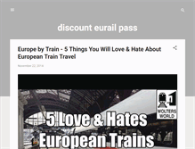 Tablet Screenshot of discounteurailpass.blogspot.com