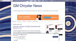 Desktop Screenshot of gmchryslernews.blogspot.com