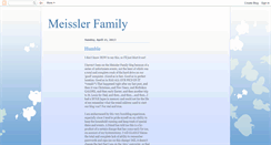 Desktop Screenshot of meisslerfamily.blogspot.com