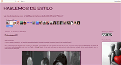 Desktop Screenshot of hablemosdeestilo.blogspot.com