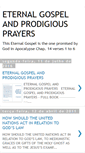 Mobile Screenshot of eternalgospelandprodigiousprayers.blogspot.com