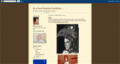 Desktop Screenshot of lastfrontierfashion.blogspot.com