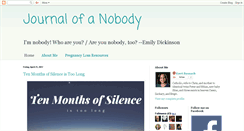 Desktop Screenshot of journalofnobody.blogspot.com