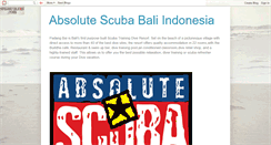 Desktop Screenshot of absolutescubabaliindonesia.blogspot.com