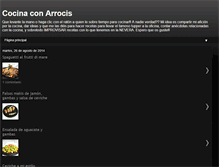 Tablet Screenshot of cocinaconarrocis.blogspot.com