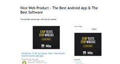 Desktop Screenshot of nicewebproduct.blogspot.com