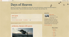 Desktop Screenshot of daysofheaven.blogspot.com