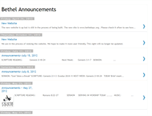 Tablet Screenshot of bethel-announcements.blogspot.com