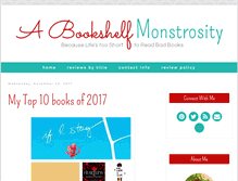 Tablet Screenshot of bookshelfmonstrosity.blogspot.com