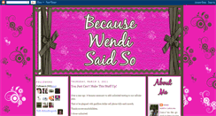 Desktop Screenshot of becausewendisaidso.blogspot.com
