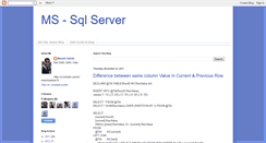 Desktop Screenshot of manish-sqlserver.blogspot.com
