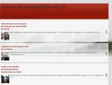 Tablet Screenshot of amorporlosanimalesbolivia.blogspot.com