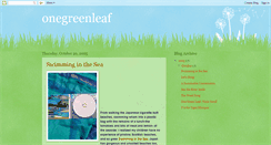Desktop Screenshot of onegreenleafecosongs.blogspot.com