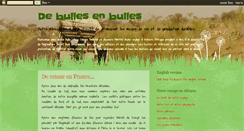 Desktop Screenshot of de-bulles-en-bulles.blogspot.com