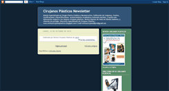 Desktop Screenshot of cirujanosplasticosnewsletter.blogspot.com
