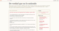 Desktop Screenshot of deverdadquenoloentiendo.blogspot.com