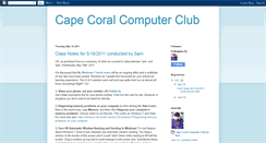 Desktop Screenshot of capecoralcomputerclub.blogspot.com