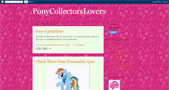 Desktop Screenshot of ponycollectorslovers.blogspot.com