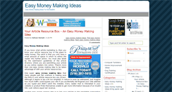 Desktop Screenshot of easymoney-making-ideas.blogspot.com