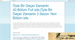 Desktop Screenshot of oylebirgecerzamankibolum-izle.blogspot.com