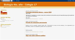 Desktop Screenshot of biologiaivcolegio17.blogspot.com