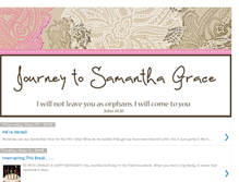 Tablet Screenshot of journeytosamantha.blogspot.com