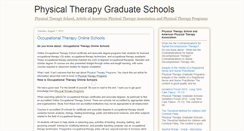 Desktop Screenshot of physicaltherapygraduateschools.blogspot.com