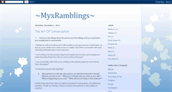 Desktop Screenshot of myxramblings.blogspot.com