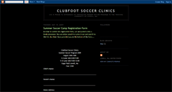 Desktop Screenshot of clubfootsoccerclinics.blogspot.com