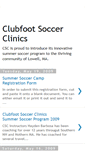 Mobile Screenshot of clubfootsoccerclinics.blogspot.com