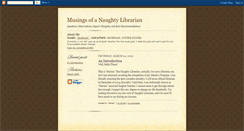 Desktop Screenshot of naughtylibrarian.blogspot.com