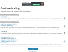 Tablet Screenshot of emailcoldcalling.blogspot.com