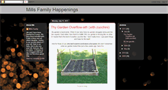 Desktop Screenshot of millsfamilyhappenings.blogspot.com