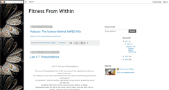 Desktop Screenshot of fitfromwithin.blogspot.com