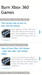 Mobile Screenshot of burn-xbox-360-games.blogspot.com