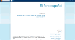 Desktop Screenshot of el-foro-espanol.blogspot.com