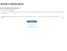 Tablet Screenshot of biotech-mediscience.blogspot.com