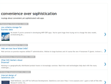 Tablet Screenshot of convenienceoversophistication.blogspot.com