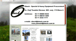 Desktop Screenshot of obeck-equipamentosespeciais.blogspot.com