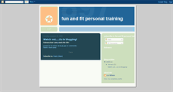 Desktop Screenshot of funandfitpersonaltraining.blogspot.com