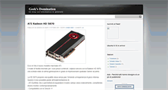 Desktop Screenshot of geekdomination.blogspot.com