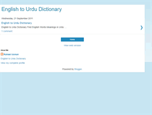 Tablet Screenshot of english-to-urdu-dictionary-pk.blogspot.com