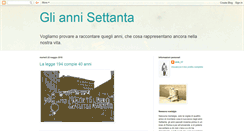 Desktop Screenshot of gliannisettanta.blogspot.com