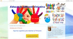 Desktop Screenshot of edu-infantilcriativa.blogspot.com