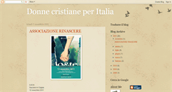 Desktop Screenshot of donnecristianeperitalia.blogspot.com