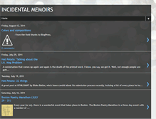 Tablet Screenshot of incidentalmemoirs.blogspot.com