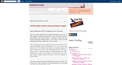 Desktop Screenshot of 1backpackeurope.blogspot.com